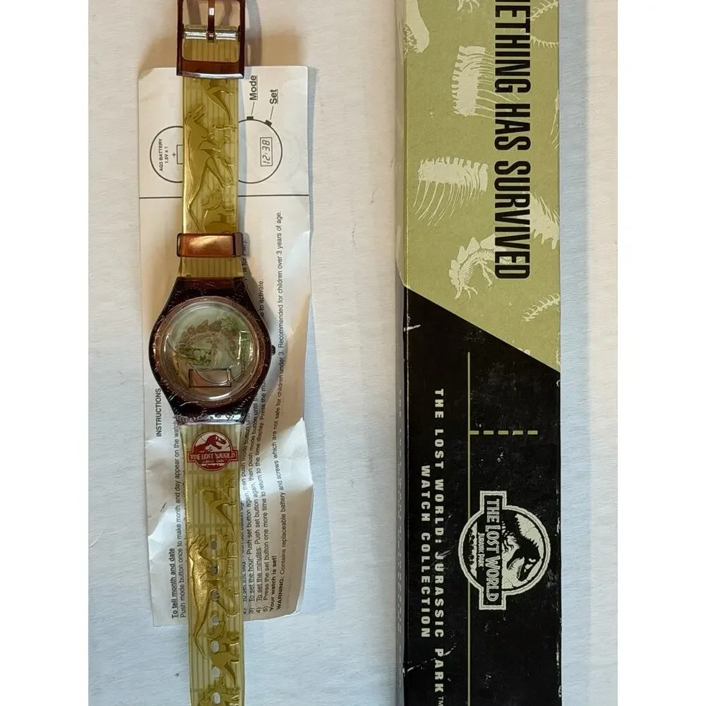 1997 Burger King Watch Vintage Jurassic Park Something Has Survived NIB untested